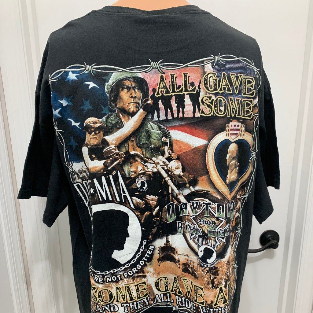Men’s Daytona Beach Bike Week T-Shirt Pow*Mia 2009 Motorcycle